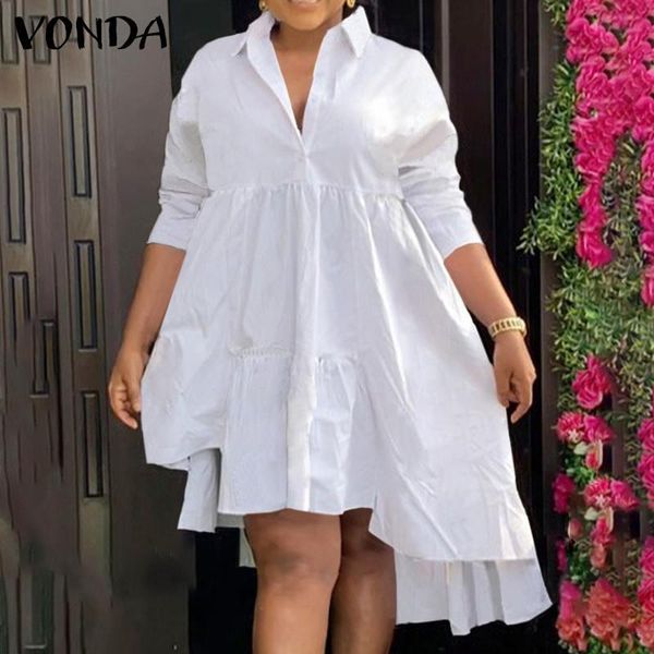 casual dresses summer lapel collar asymmetric hem dress vonda solid color party vestido s- women long sleeve pleated femme, Black;gray
casual dresses summer lapel collar asymmetric hem dress vonda solid color party vestido s- women long sleeve pleated femme, Black;gray