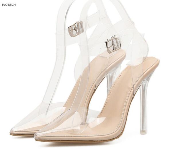 women pvc high heels party shoes summer point toe sandals clear gladiator wedding pumps, Black
women pvc high heels party shoes summer point toe sandals clear gladiator wedding pumps, Black