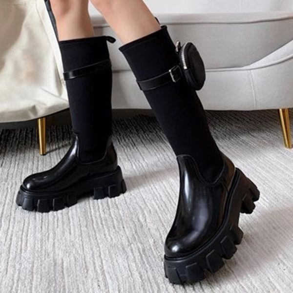 boots black leather for women buckle strap knee high round toe platform shoes runway square heels woman
boots black leather for women buckle strap knee high round toe platform shoes runway square heels woman