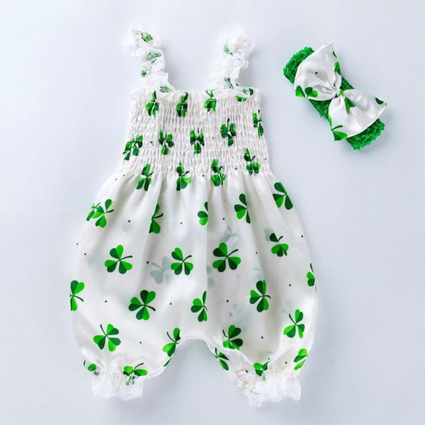 jumpsuits cotton romper for girls clover printed jumpsuit flower headbands clothes set born baby girl sleeveless sling bubble, Blue
jumpsuits cotton romper for girls clover printed jumpsuit flower headbands clothes set born baby girl sleeveless sling bubble, Blue