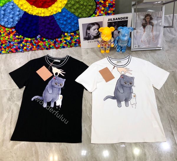 2021ss fashion cotton womens t shirt miu and miu cat great quality women designers clothes hd print lady crew neck shirt size sml, White
2021ss fashion cotton womens t shirt miu and miu cat great quality women designers clothes hd print lady crew neck shirt size sml, White