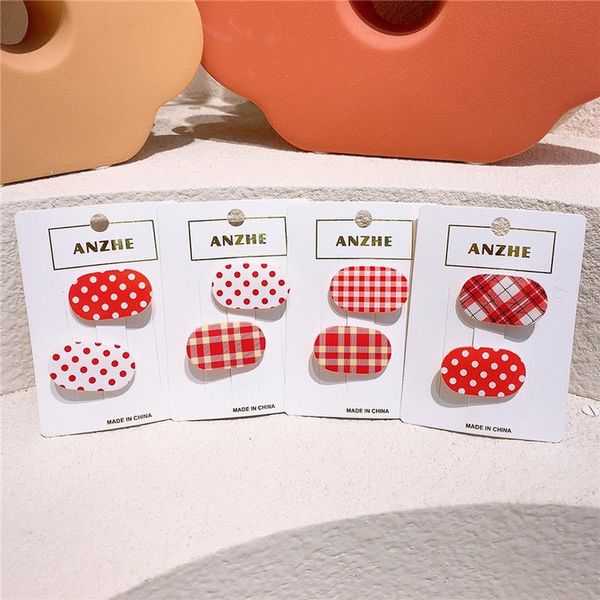hair accessories 2 pcs korean children's hairpins fashion sweet girl princess red series lattice dot oval duckbill clip, Slivery;white
hair accessories 2 pcs korean children's hairpins fashion sweet girl princess red series lattice dot oval duckbill clip, Slivery;white