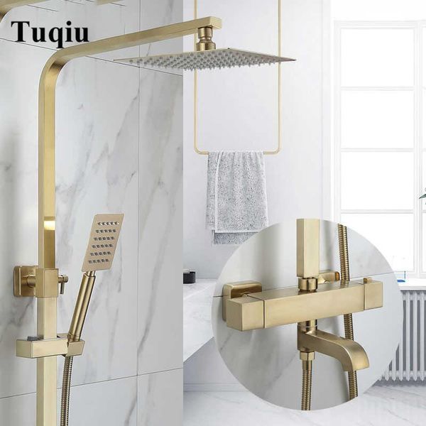 thermostatic rainfall shower set faucet mixer tap with tub brass brushed gold bath & bathtub bathroom sets
thermostatic rainfall shower set faucet mixer tap with tub brass brushed gold bath & bathtub bathroom sets