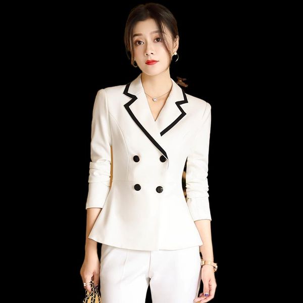 women's suits & blazers two piece pant suit for women white set autumn and winter business office work clothes s-5xl plus size, White;black
women's suits & blazers two piece pant suit for women white set autumn and winter business office work clothes s-5xl plus size, White;black