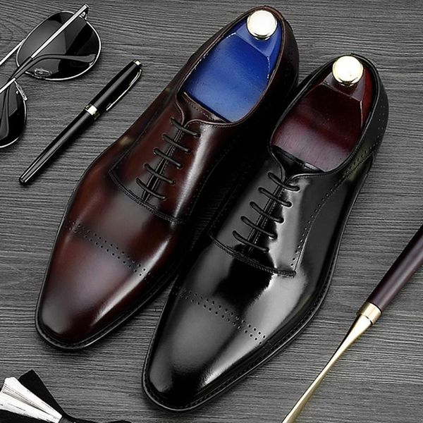 dress shoes arrivlal genuine cow leather men's handmade oxfords formal round toe man brogue flats vintage male bql71, Black
dress shoes arrivlal genuine cow leather men's handmade oxfords formal round toe man brogue flats vintage male bql71, Black
