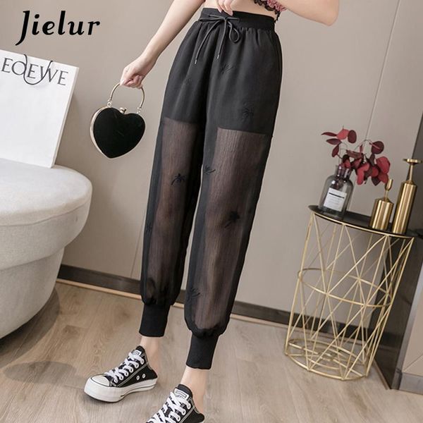 women's pants & capris summer loose black mesh chiffon embroidery capri sports s-xxl 2021 chic thin harem pantalon femme, Black;white
women's pants & capris summer loose black mesh chiffon embroidery capri sports s-xxl 2021 chic thin harem pantalon femme, Black;white