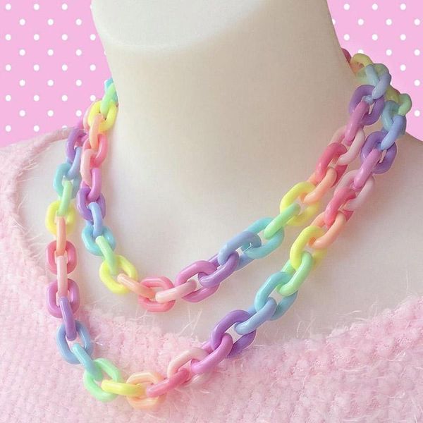 chokers harajuku y2k double layer acrylic chain necklace for women vintage colorful punk choker gossip girl jewelry aesthetic, Golden;silver
chokers harajuku y2k double layer acrylic chain necklace for women vintage colorful punk choker gossip girl jewelry aesthetic, Golden;silver