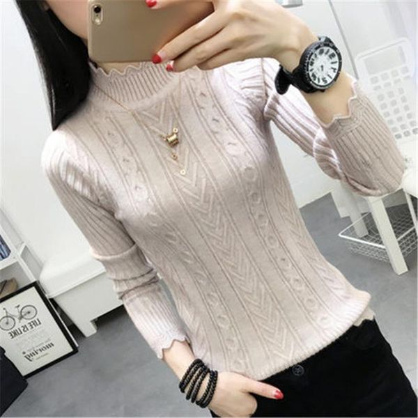 women's sweaters korean 2021 autumn winter sweater female half turtleneck sleeve head bottoming shirt short slim knit thickened solid t, White;black
women's sweaters korean 2021 autumn winter sweater female half turtleneck sleeve head bottoming shirt short slim knit thickened solid t, White;black