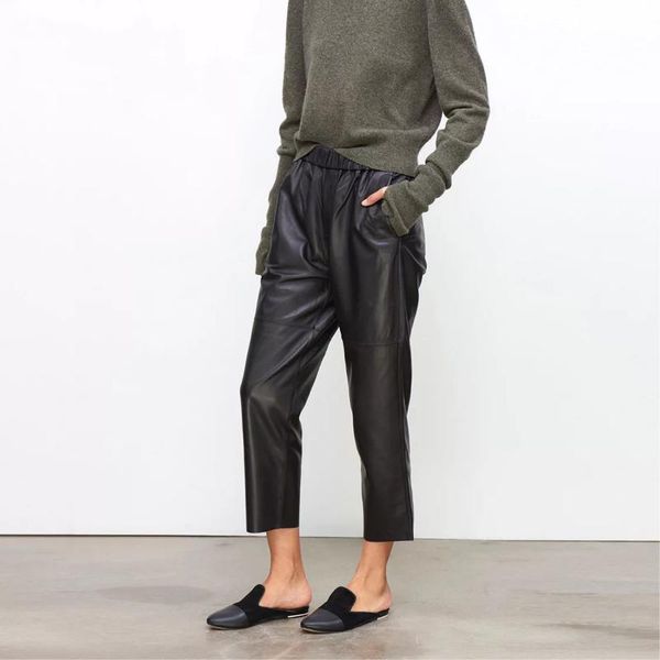 women's pants & capris real leather trousers high harem plus size 2021 elastic waist streetwear women, Black;white
women's pants & capris real leather trousers high harem plus size 2021 elastic waist streetwear women, Black;white