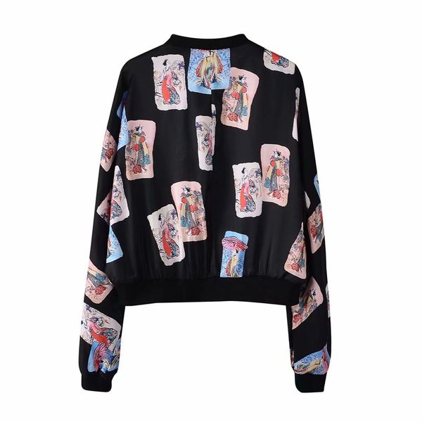 women's vests 2021 national style printed fine spring and summer loose bat long collar shirt with zipper woman's coat, Black;white
women's vests 2021 national style printed fine spring and summer loose bat long collar shirt with zipper woman's coat, Black;white