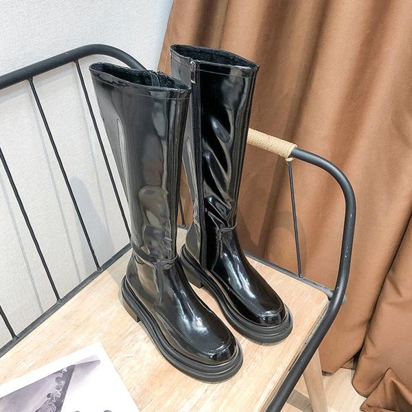 boots deat 2021 spring and summer fashion casual women's under knee round head thick heel soled high sh581, Black
boots deat 2021 spring and summer fashion casual women's under knee round head thick heel soled high sh581, Black