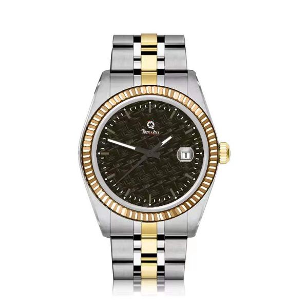 men's automatic mechanical watch luxury requin brand m74033 prince and princess t601 gold and silver triangle pit pattern outer ring bl, Slivery;brown
men's automatic mechanical watch luxury requin brand m74033 prince and princess t601 gold and silver triangle pit pattern outer ring bl, Slivery;brown