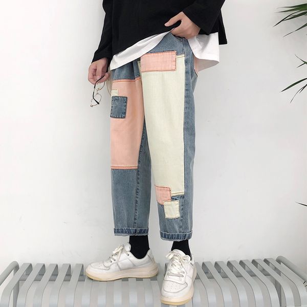 men's jeans wide leg pants patch baggy homme casual cargo pocket biker denim blue color trousers size s-2xl evye
men's jeans wide leg pants patch baggy homme casual cargo pocket biker denim blue color trousers size s-2xl evye