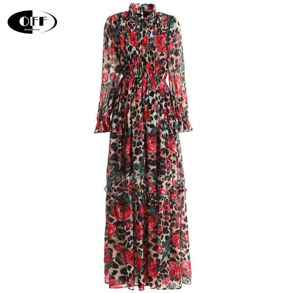 casual dresses runway long sleeve maxi women's elegant party rose floral leopard print holiday plus size dress vestido, Black;gray
casual dresses runway long sleeve maxi women's elegant party rose floral leopard print holiday plus size dress vestido, Black;gray