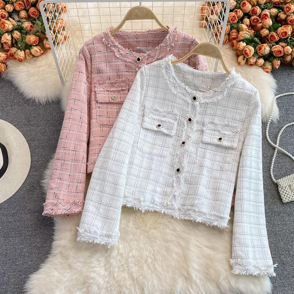 women's jackets small fragrance vintage tweed jacket coat korean fashion streetwear loose woolen short coats autumn wither outerwear, Black;brown
women's jackets small fragrance vintage tweed jacket coat korean fashion streetwear loose woolen short coats autumn wither outerwear, Black;brown