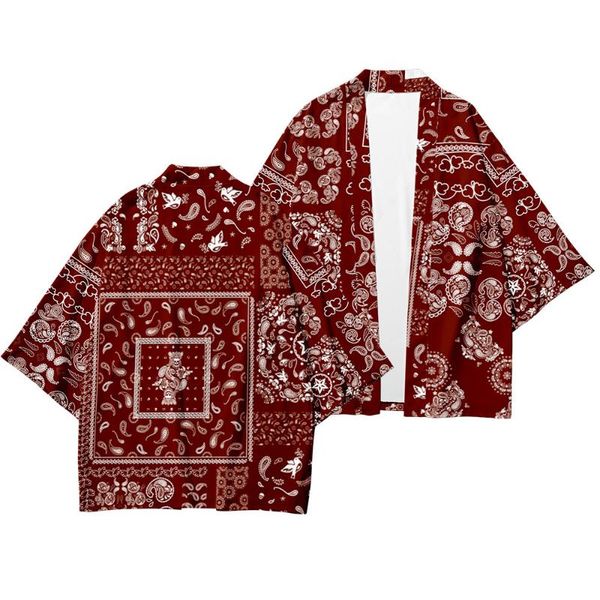 ethnic clothing men and women japanese traditional kimono cardigan cashew floral shirt summer nine-point pants suit, Red
ethnic clothing men and women japanese traditional kimono cardigan cashew floral shirt summer nine-point pants suit, Red