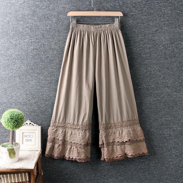 women's pants & capris fairynatural women unique trouser 2021 spring autumn lace patchwork female lacing wide leg retro leggings, Black;white
women's pants & capris fairynatural women unique trouser 2021 spring autumn lace patchwork female lacing wide leg retro leggings, Black;white