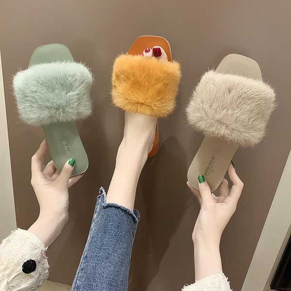women's furry slippers ladies cute plush faux hair fluffy fur winter warm for women, Black
women's furry slippers ladies cute plush faux hair fluffy fur winter warm for women, Black