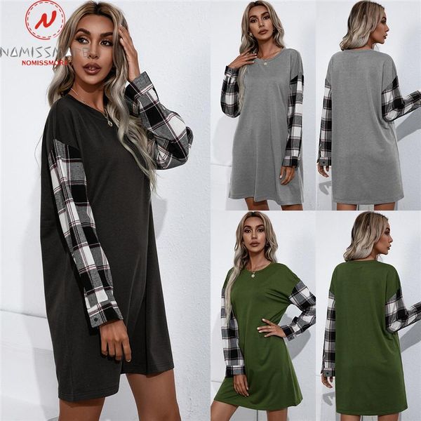 casual dresses fashion women spring autumn plaid print dress for streetwear patchwork design button decor o-neck long sleeve loose, Black;gray
casual dresses fashion women spring autumn plaid print dress for streetwear patchwork design button decor o-neck long sleeve loose, Black;gray