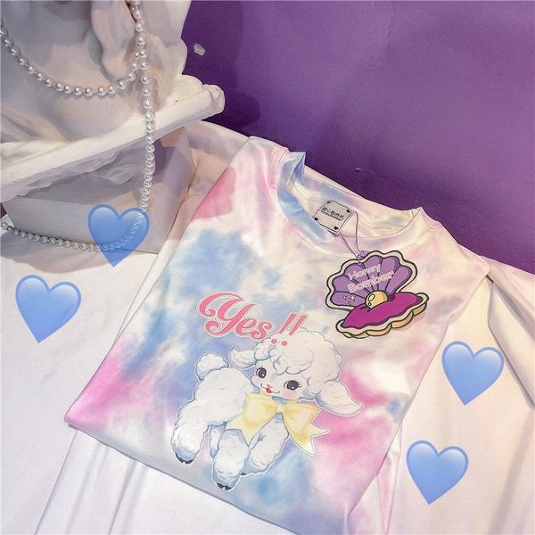 japanese girlsdaily mild sheep women t shirts gradually change half short sleeved ins fire tie dyed cool girls tx, White
japanese girlsdaily mild sheep women t shirts gradually change half short sleeved ins fire tie dyed cool girls tx, White