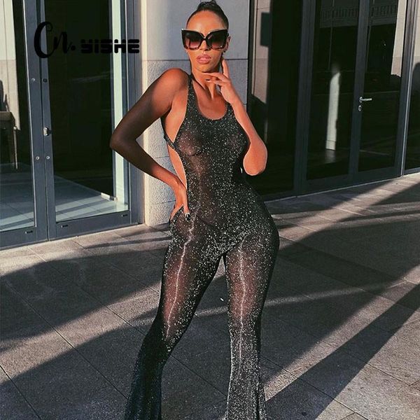 women's jumpsuits & rompers cnyishe 2021 club mesh glitter women bodycon fashion hollow out skinny backless female, Black;white
women's jumpsuits & rompers cnyishe 2021 club mesh glitter women bodycon fashion hollow out skinny backless female, Black;white