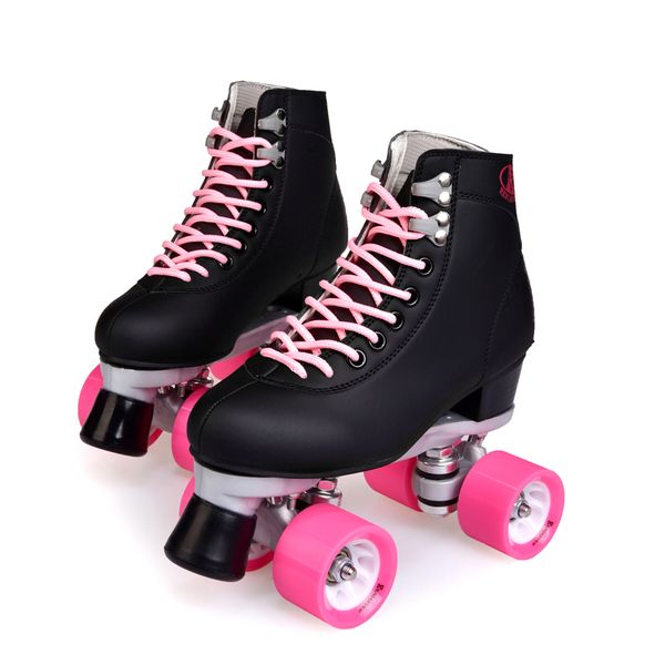 double row roller skates 4 wheel skates for girls aluminum base polyurethane pu90a wheels black pu shoes pink wheels shipping
double row roller skates 4 wheel skates for girls aluminum base polyurethane pu90a wheels black pu shoes pink wheels shipping