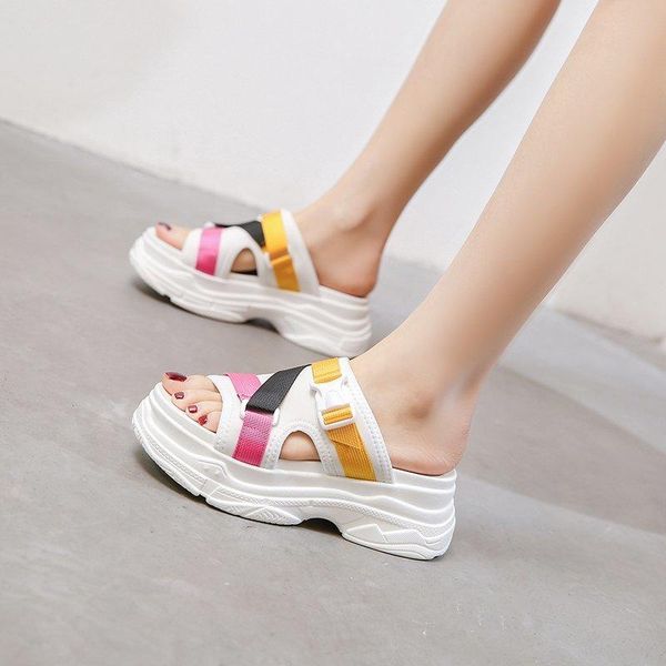 slippers 2021 fashion women's summer sandals thick-soled high-heeled muller beach, Black
slippers 2021 fashion women's summer sandals thick-soled high-heeled muller beach, Black