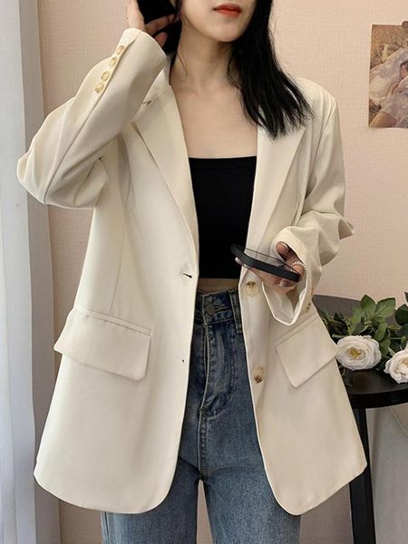 women's suits & blazers white small suit jacket for women spring and autumn temperament early wear casual top, White;black
women's suits & blazers white small suit jacket for women spring and autumn temperament early wear casual top, White;black