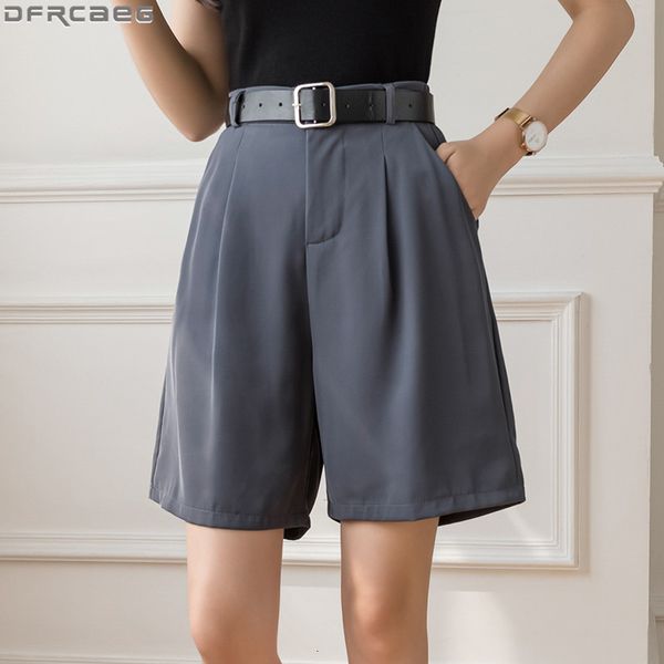 skirts summer women's shorts streetwear loose wide leg bermuda femme belt gray or black short pants straight high waist ok62
skirts summer women's shorts streetwear loose wide leg bermuda femme belt gray or black short pants straight high waist ok62