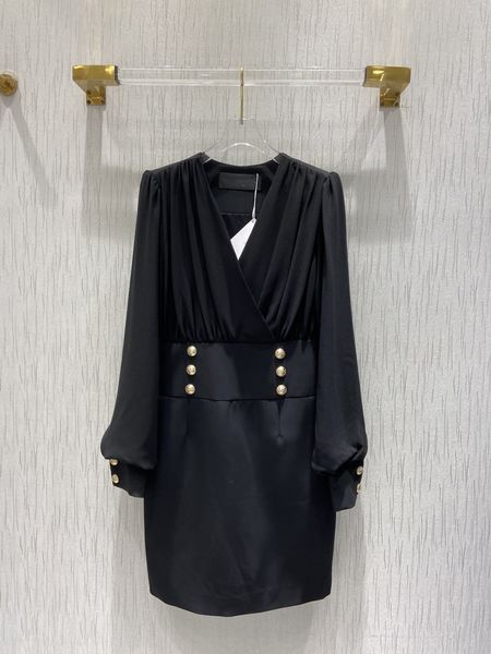 2021 autumn long sleeve v neck fashion milan runway dresses designer dress brand same style dress 0925-3, Black;pink
2021 autumn long sleeve v neck fashion milan runway dresses designer dress brand same style dress 0925-3, Black;pink