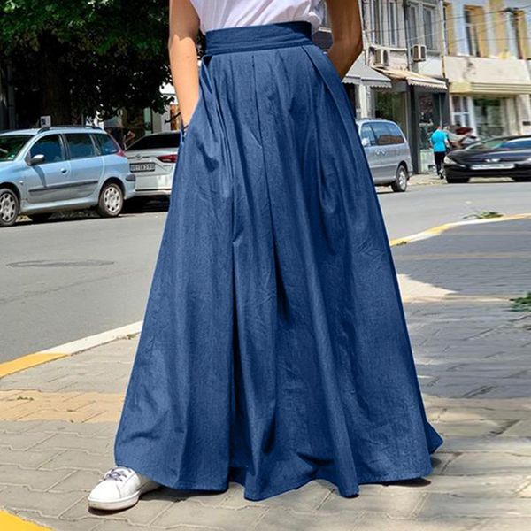 skirts 2021 celmia fashion long summer women solid elastic high waist maxi skirt casual pleated work a-line, Black
skirts 2021 celmia fashion long summer women solid elastic high waist maxi skirt casual pleated work a-line, Black