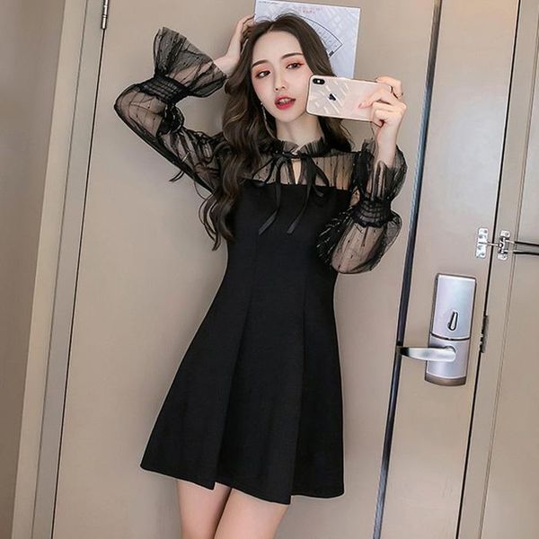 casual dresses black mesh long sleeve clothes woman fashion brand hollow out perspective vestidos autumn style party dress, Black;gray
casual dresses black mesh long sleeve clothes woman fashion brand hollow out perspective vestidos autumn style party dress, Black;gray