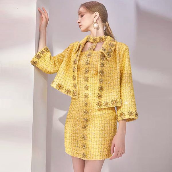 skirts autumn female crystal tweed stylish chic jackets a734, Black 
skirts autumn female crystal tweed stylish chic jackets a734, Black