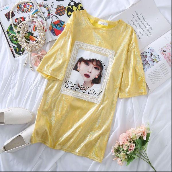 womens plus size t shirt women sequined summer shiny lady sparkling formal nightclub stage costume dress, White
womens plus size t shirt women sequined summer shiny lady sparkling formal nightclub stage costume dress, White