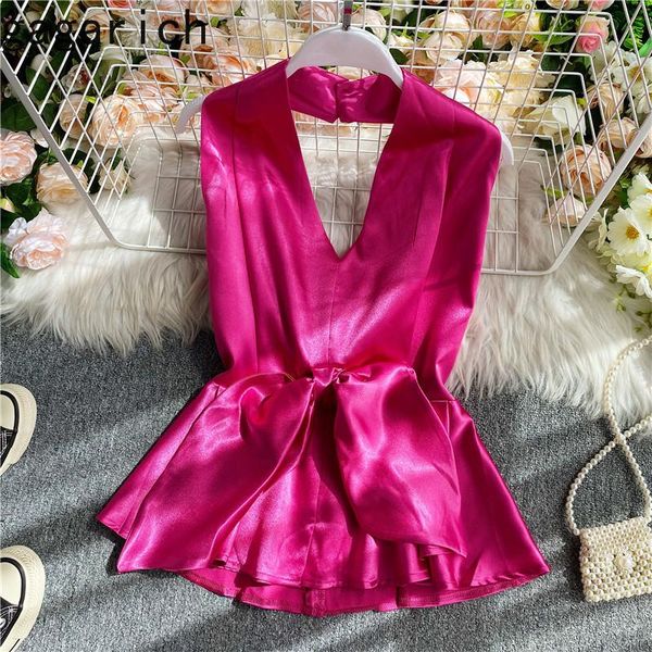 women's blouses & shirts gagarich women blouse sleeveless 2021 summer temperament satin hanging neck v-neck bow backless style chic, White
women's blouses & shirts gagarich women blouse sleeveless 2021 summer temperament satin hanging neck v-neck bow backless style chic, White