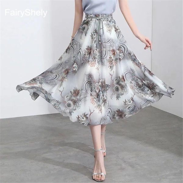 skirts fairyshely thin chiffon print long skirt women 2021 spring summer high waist elasticity office lady, Black
skirts fairyshely thin chiffon print long skirt women 2021 spring summer high waist elasticity office lady, Black