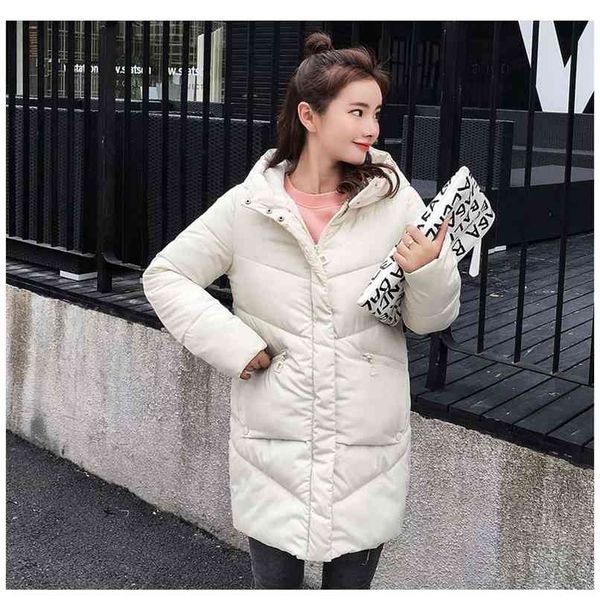 women's winter down jacket with zipper loose female long puffer coat hooded stand collar solid plus size casual thick outwear 210916, Black
women's winter down jacket with zipper loose female long puffer coat hooded stand collar solid plus size casual thick outwear 210916, Black