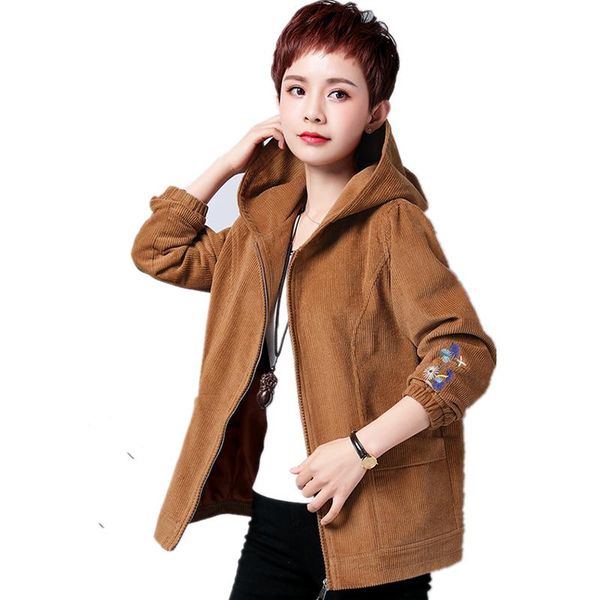 women's jackets corduroy jacket women clothes for spring flower embroidery hooded plus size fashion 2021 coats and, Black;brown
women's jackets corduroy jacket women clothes for spring flower embroidery hooded plus size fashion 2021 coats and, Black;brown