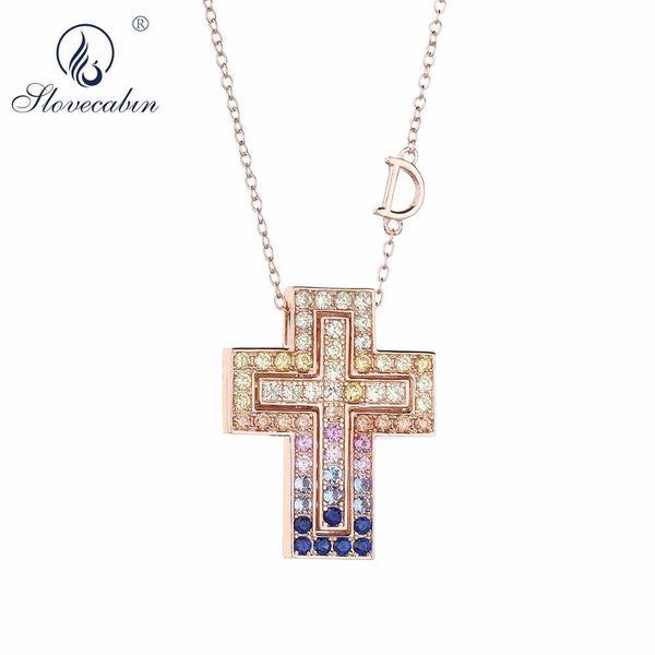 slovecabin pink gold long chain d leter cross colorful aaa zircon pendant necklace 925 sterling silver japanwomen luxury jewelry, Golden;silver
slovecabin pink gold long chain d leter cross colorful aaa zircon pendant necklace 925 sterling silver japanwomen luxury jewelry, Golden;silver