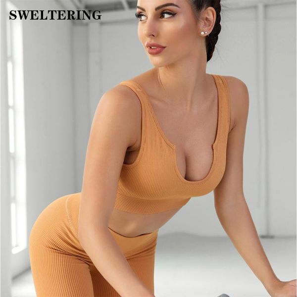 seamless knitted sports underwear women's gym clothes running fitness bra high-intensity shockproof yoga u-neck vest outfit
seamless knitted sports underwear women's gym clothes running fitness bra high-intensity shockproof yoga u-neck vest outfit