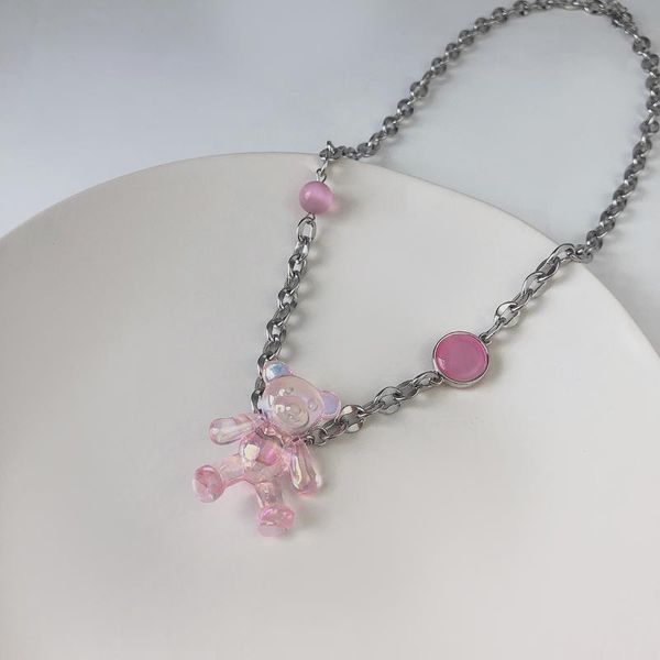 pendant necklaces korean fashion cute cartoon bear lovely anime animal geometric necklace for women girlfriend gift cool jewelry, Silver
pendant necklaces korean fashion cute cartoon bear lovely anime animal geometric necklace for women girlfriend gift cool jewelry, Silver