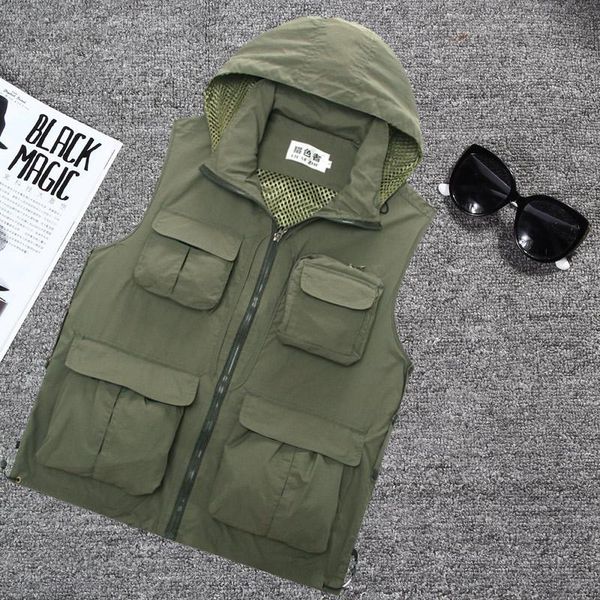 multi pockets vests hooded for men women waistcoat pographer reporters volunteer's vest tools working uniforms men's, Black;white
multi pockets vests hooded for men women waistcoat pographer reporters volunteer's vest tools working uniforms men's, Black;white