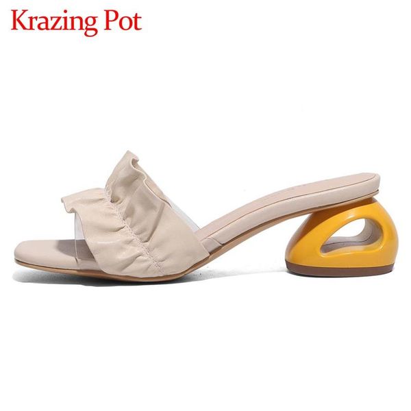 dress shoes krazing pot peep toe strange med heel simple style solid slip on mules rome beauty lady daily wear elegant sandals women l07, Black
dress shoes krazing pot peep toe strange med heel simple style solid slip on mules rome beauty lady daily wear elegant sandals women l07, Black