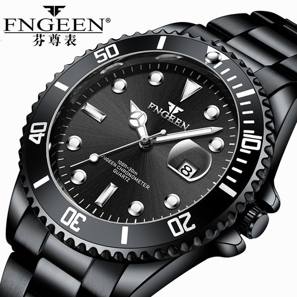 fenzun new luminous waterproof green face watch men's quartz sports black steel band calendar non mechanical, Slivery;brown
fenzun new luminous waterproof green face watch men's quartz sports black steel band calendar non mechanical, Slivery;brown