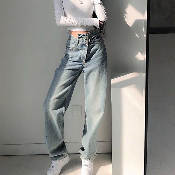 summer autumn retro irregular jean slim straight leg cowboy high waist s wide pants mfcp 210603, Blue
summer autumn retro irregular jean slim straight leg cowboy high waist s wide pants mfcp 210603, Blue
