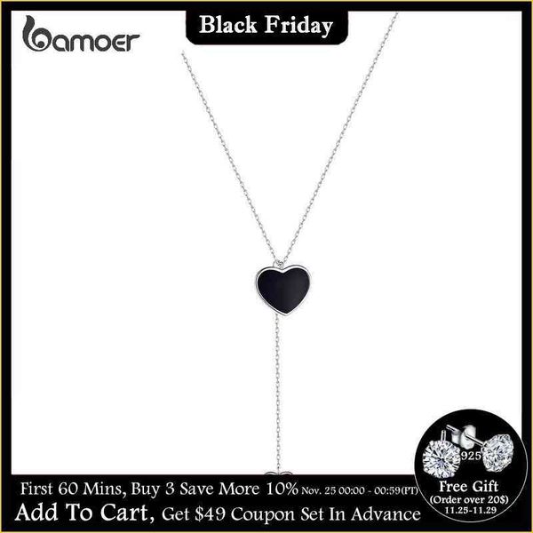 bamoer double heart necklace for women simple black enamel y-shape chain necklaces 925 femme sterling silver jewelry bsn095
bamoer double heart necklace for women simple black enamel y-shape chain necklaces 925 femme sterling silver jewelry bsn095