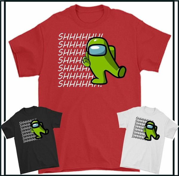impostor t-shirt among us sheesh games player men kids boys tee, White;black 
impostor t-shirt among us sheesh games player men kids boys tee, White;black