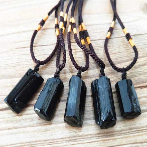 pcs natural crystal black tourmaline stone pendant necklace wired charm pendants decorative objects & figurines
pcs natural crystal black tourmaline stone pendant necklace wired charm pendants decorative objects & figurines