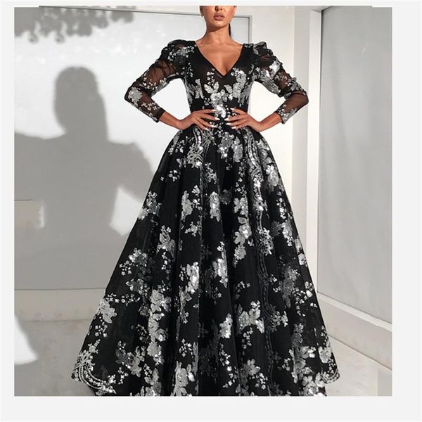 casual dresses women sequin floral maxi dress fashion solid color long sleeve v-neck large hem mesh party, Black;gray
casual dresses women sequin floral maxi dress fashion solid color long sleeve v-neck large hem mesh party, Black;gray