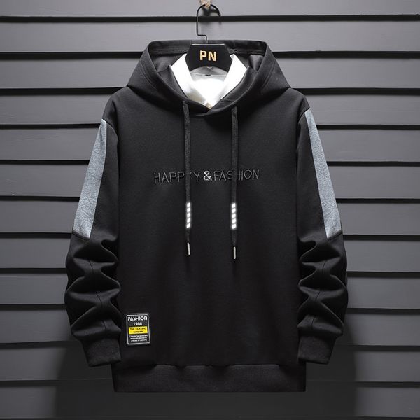 sweater men's autumn coat fat plus embroidery dign sweater loose student pullover hoodie, Black
sweater men's autumn coat fat plus embroidery dign sweater loose student pullover hoodie, Black